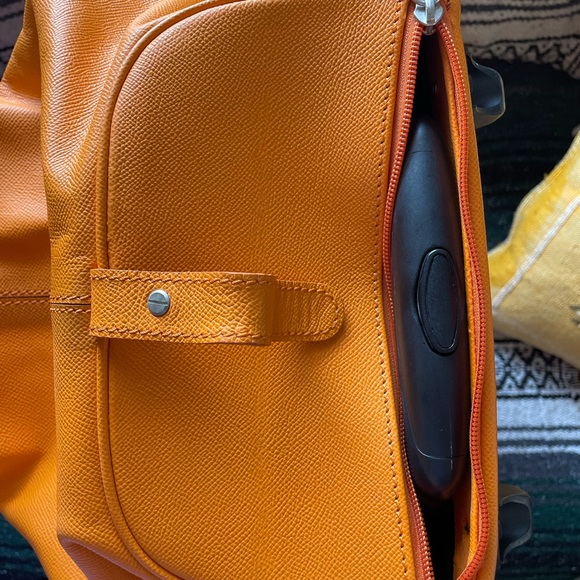 T. Anthony Authentic Italian Leather Bright Orange Carryon - Orig. $2,000! - Picture 12 of 16